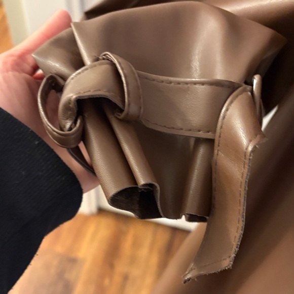 Forever 21 Brown Faux Leather Coat - Picture 3 of 8